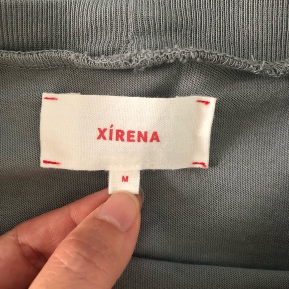 XiRENA Women’s Top Size M Blouson Sleeve Loose Fit Boxy Oversized Gray Green USA - Picture 10 of 14